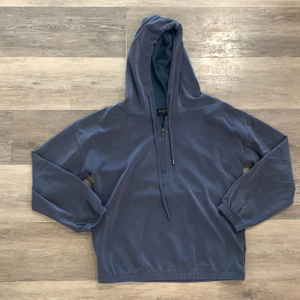 Rachel Zoe crop quarter-zip hoodie ladies medium